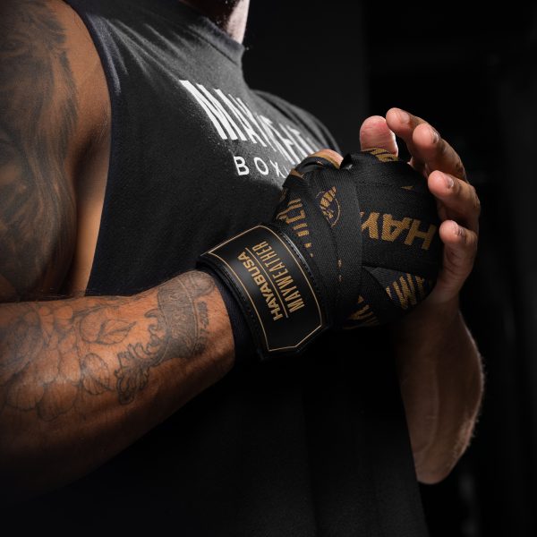 Hayabusa Mayweather 180" Deluxe Black bandaže