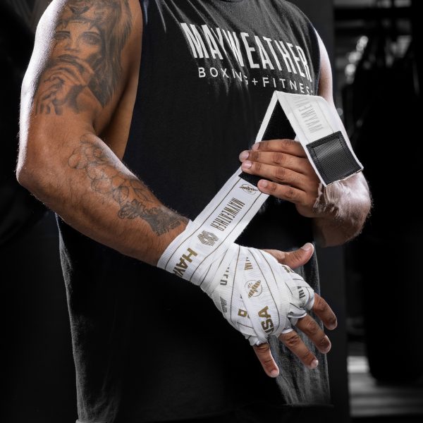 Hayabusa Mayweather 180" Stretch White Bandaže