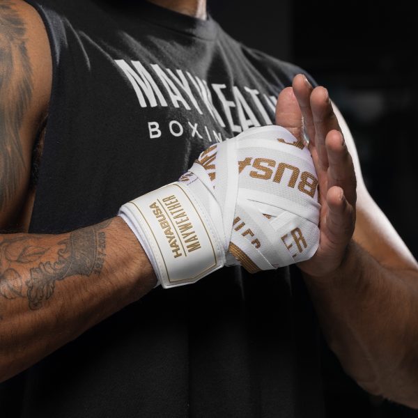 Hayabusa Mayweather 180" Deluxe White bandaže