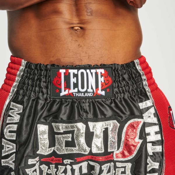 Leone 1947 Chiang Rai AB877 Black hlačke za tajski boks