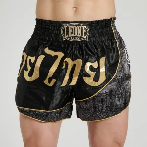 Leone 1947 Elite Kick/Thai AB878 Black hlačke za tajski boks