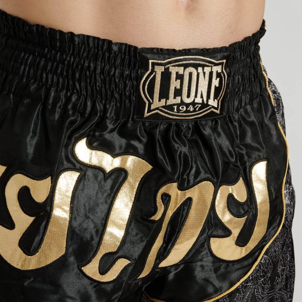Leone 1947 Elite Kick/Thai AB878 Black hlačke za tajski boks