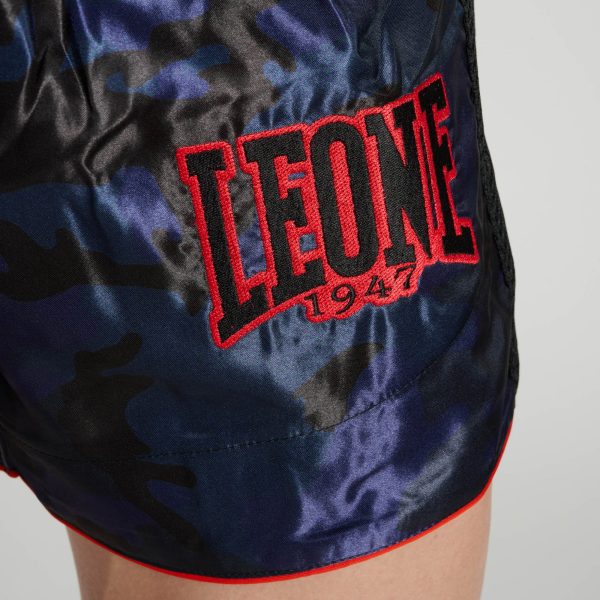 Leone 1947 Camo Fight AB880 Blue hlačke za tajski boks