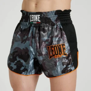 Leone 1947 Camo Fight AB880 Light Grey hlačke za tajski boks