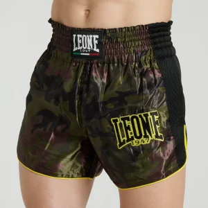 Leone 1947 Camo Fight AB880 Green hlačke za tajski boks