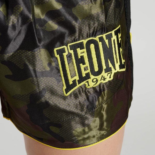 Leone 1947 Camo Fight AB880 Green hlačke za tajski boks