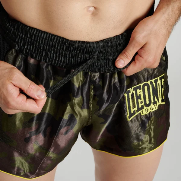 Leone 1947 Camo Fight AB880 Green hlačke za tajski boks