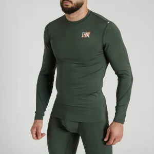 Leone 1947 AB909 Primal Instinct Green Rashguard Dolg Rokav