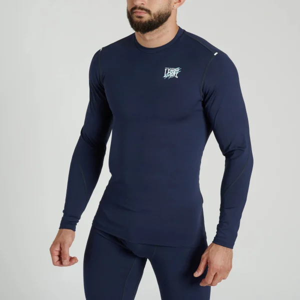 Leone 1947 AB909 Primal Instinct Blue Rashguard Dolg Rokav