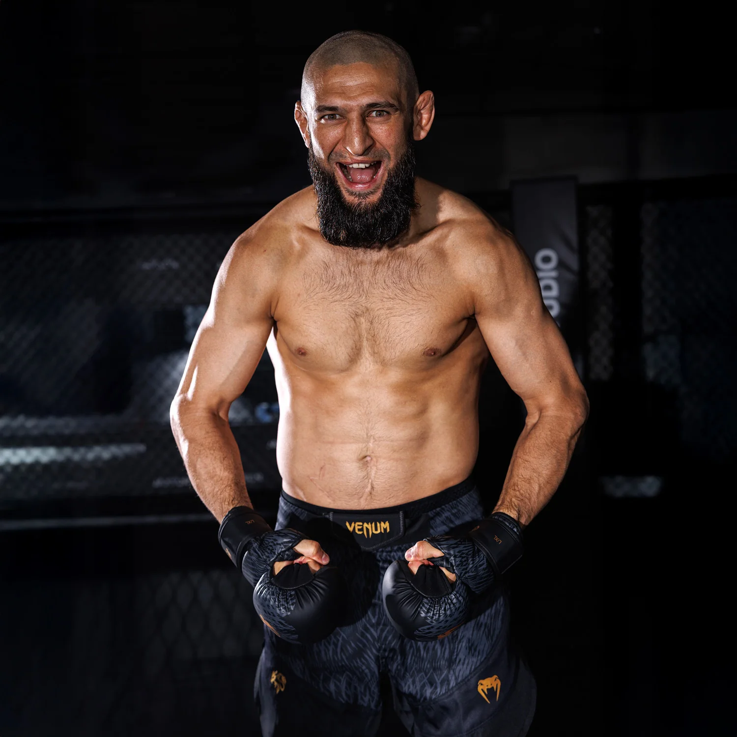 Venum x Chimaev Black/Grey Hlačke Za MMA