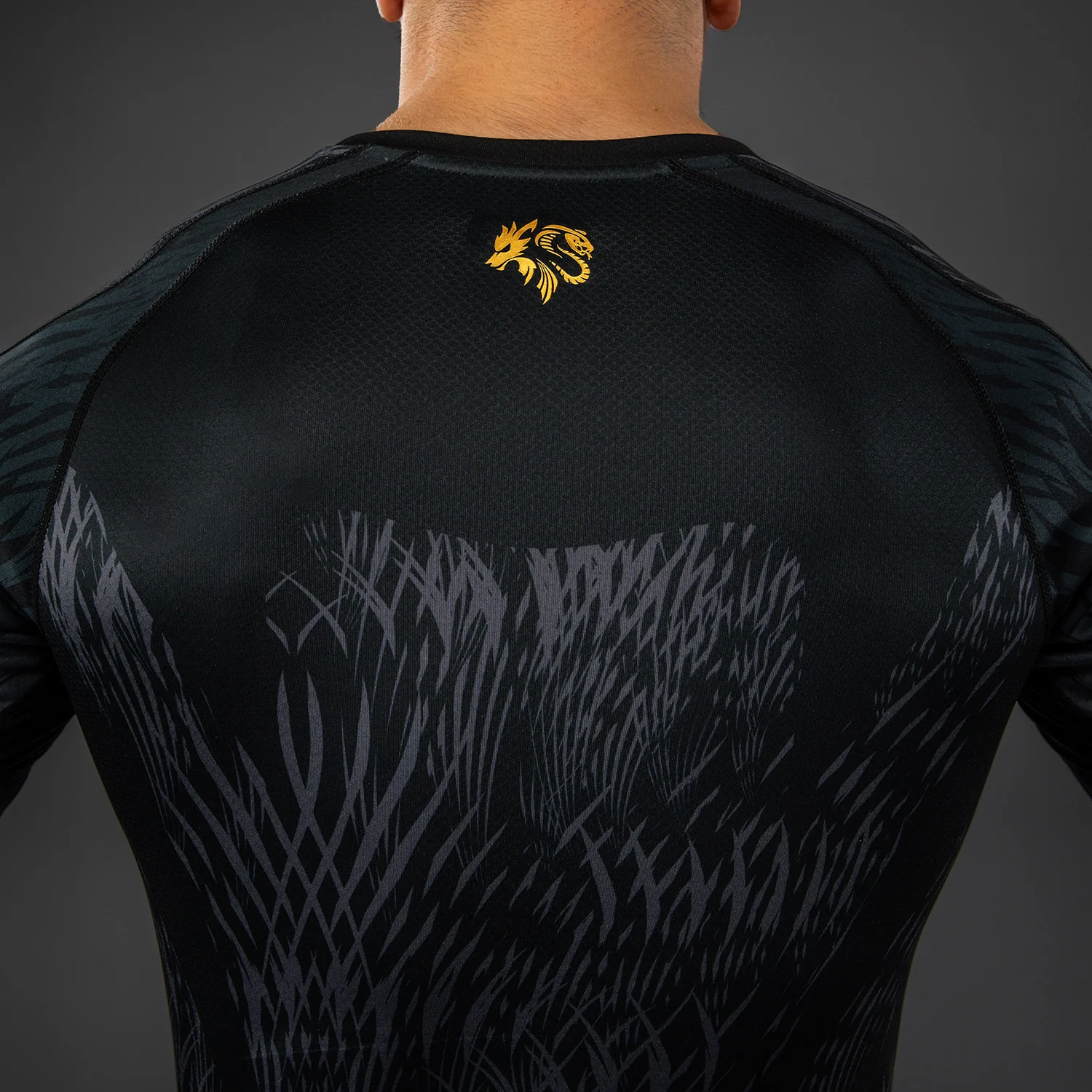 Venum x Chimaev Black/Grey Rashguard Dolgi Rokavi