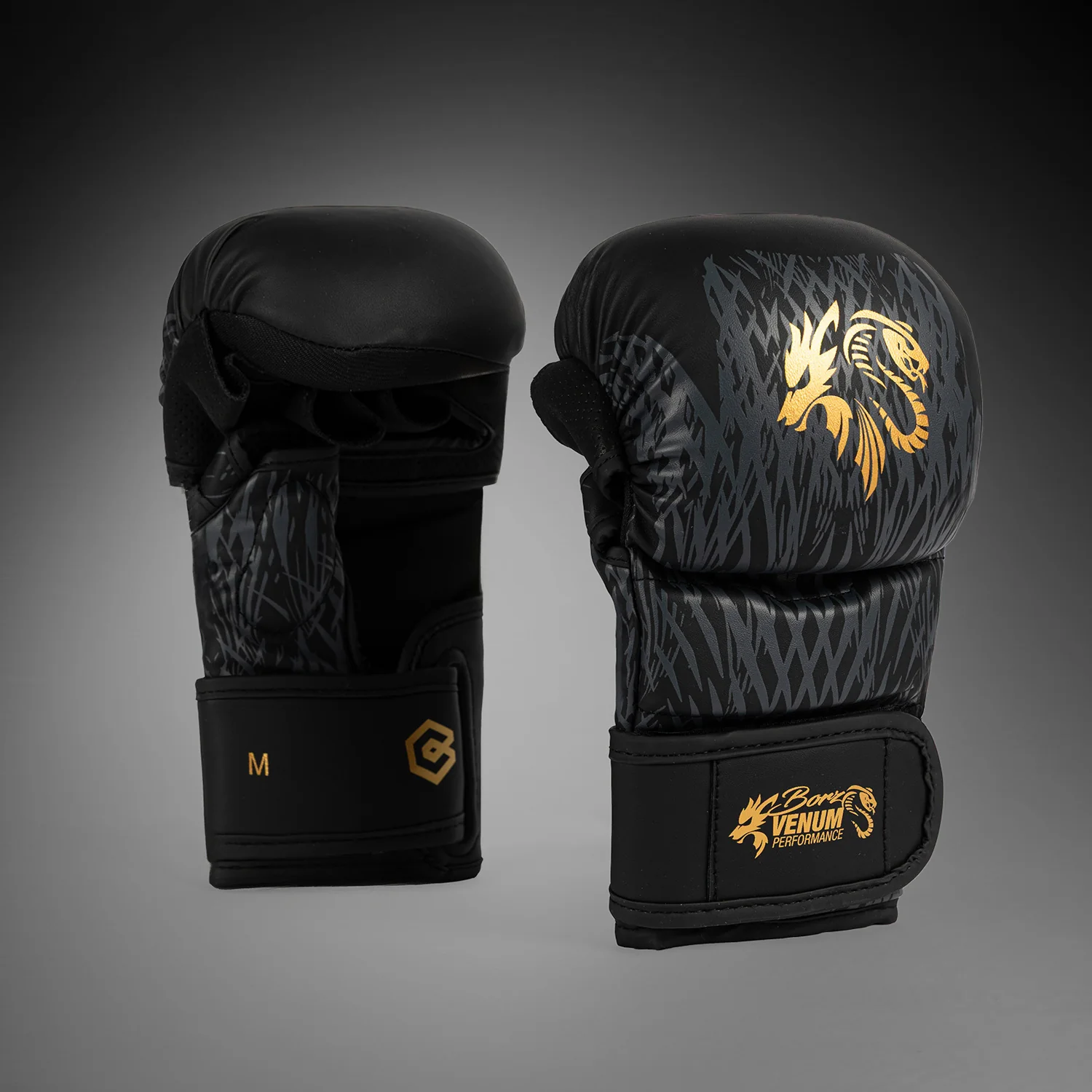 Venum x Chimaev Black/Gold Rokavice MMA Za Sparing