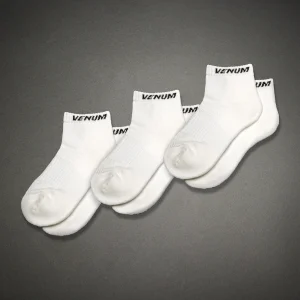 Venum Essential 3 Pack Ankle White/Black Nogavice