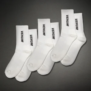 Venum Essential 3 Pack Crew White/Black Nogavice