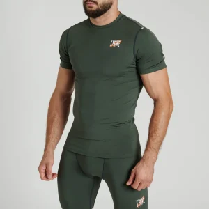 Leone 1947 AB917 Primal Instinct Green Rashguard Kratek Rokav